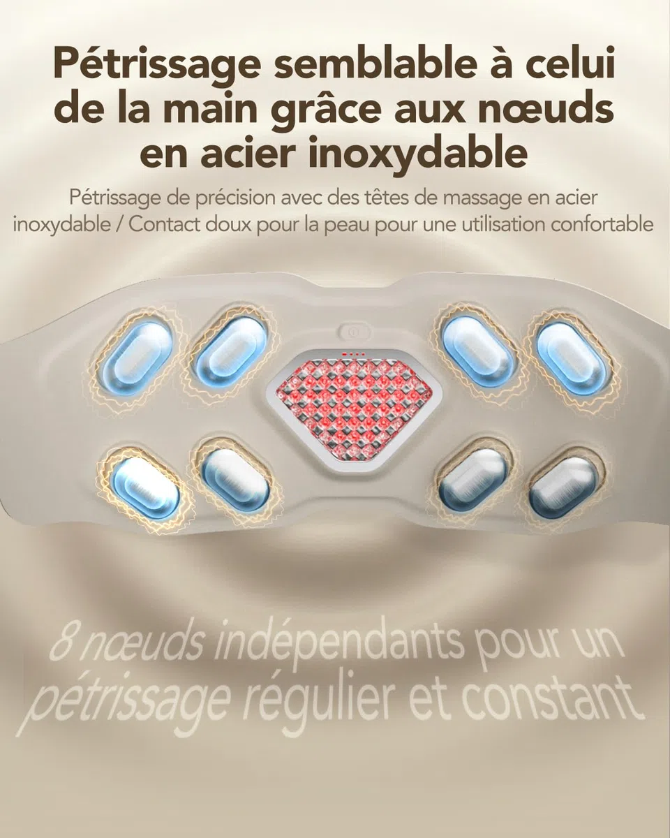 SKG Masseur du bas du dos pour soulager la douleur, coussin chauffant réglable sans fil, masseur infrarouge vibrant pour le dos,ceinture lombaire, cadeaux pour papa,femme,convient aux tailles 23-45