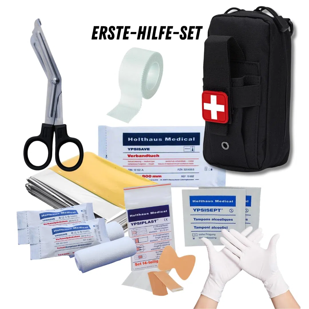Sac à dos d'évasion, kit de survie d'urgence avec sac à dos tactique de 70 l, tente, sac de couchage, kit de premiers secours, ustensiles de cuisine de camping, outils multifonctions, équipement