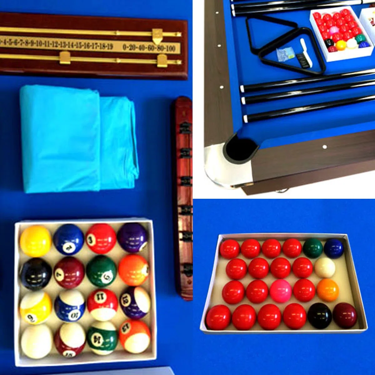 Table Billard Americain Table de Billard – 8 Pieds Vintage Blue